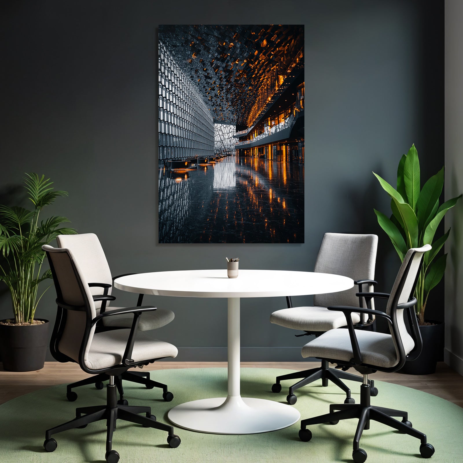 Moderne Moderne Innenraum Mit Anspruchsvoller Beleuchtung Und Wanddesign