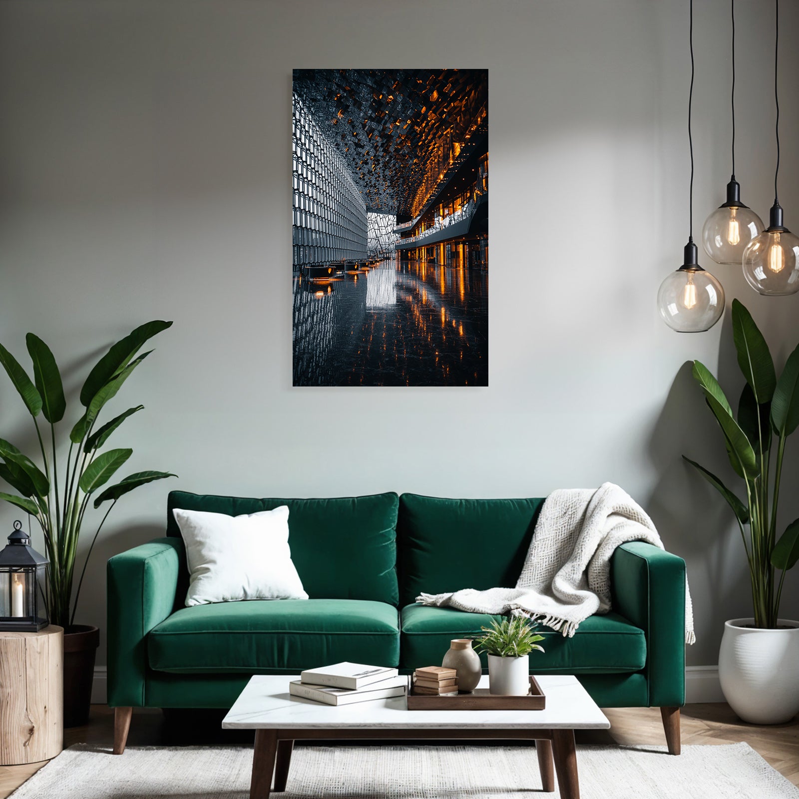 Moderne Moderne Innenraum Mit Anspruchsvoller Beleuchtung Und Wanddesign