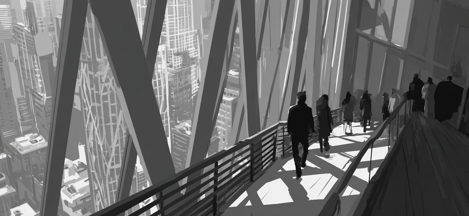 Moderne Futuristische Stadtlandschaft Mit Terasse Und Grossen Bauten | Moderne Architektur | Architektur