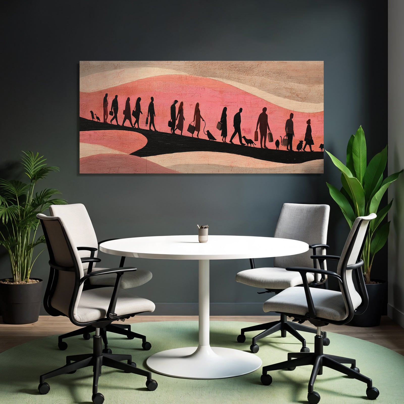 Moderne Gemeinschaftliche Bewegung Im Warmen Hintergrund