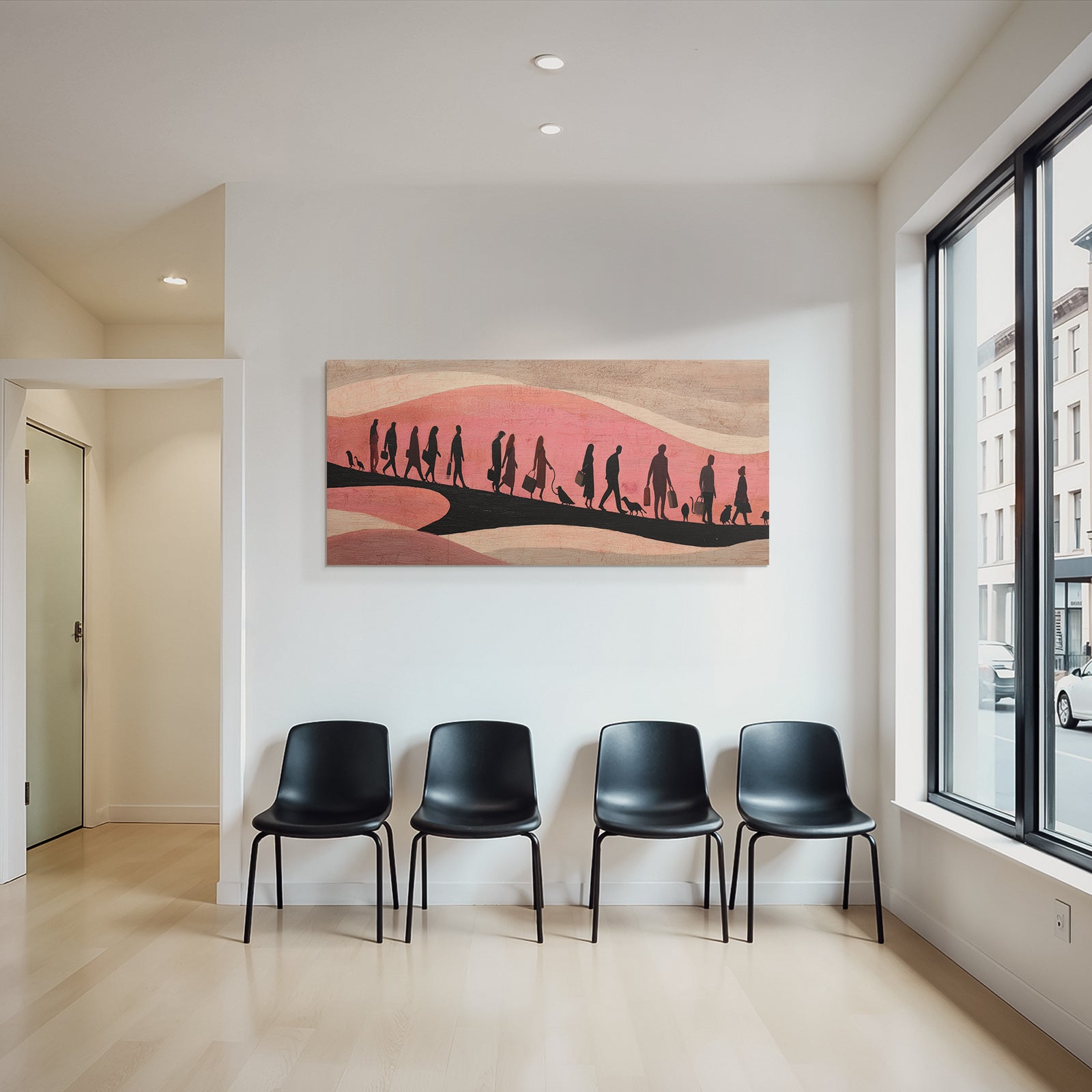 Moderne Gemeinschaftliche Bewegung Im Warmen Hintergrund