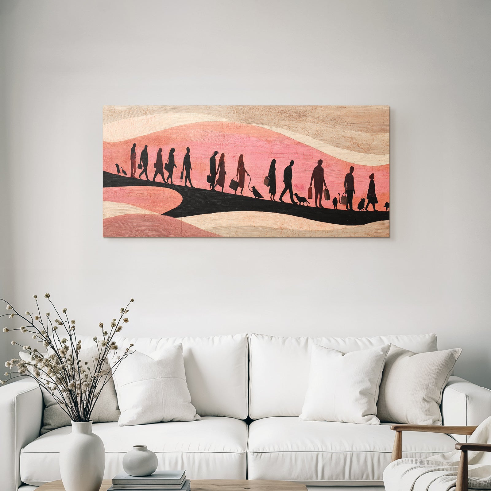 Moderne Gemeinschaftliche Bewegung Im Warmen Hintergrund