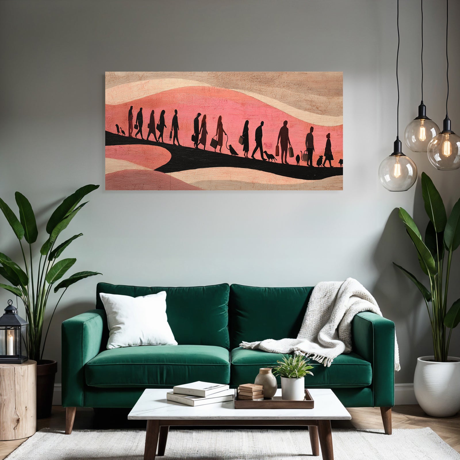 Moderne Gemeinschaftliche Bewegung Im Warmen Hintergrund