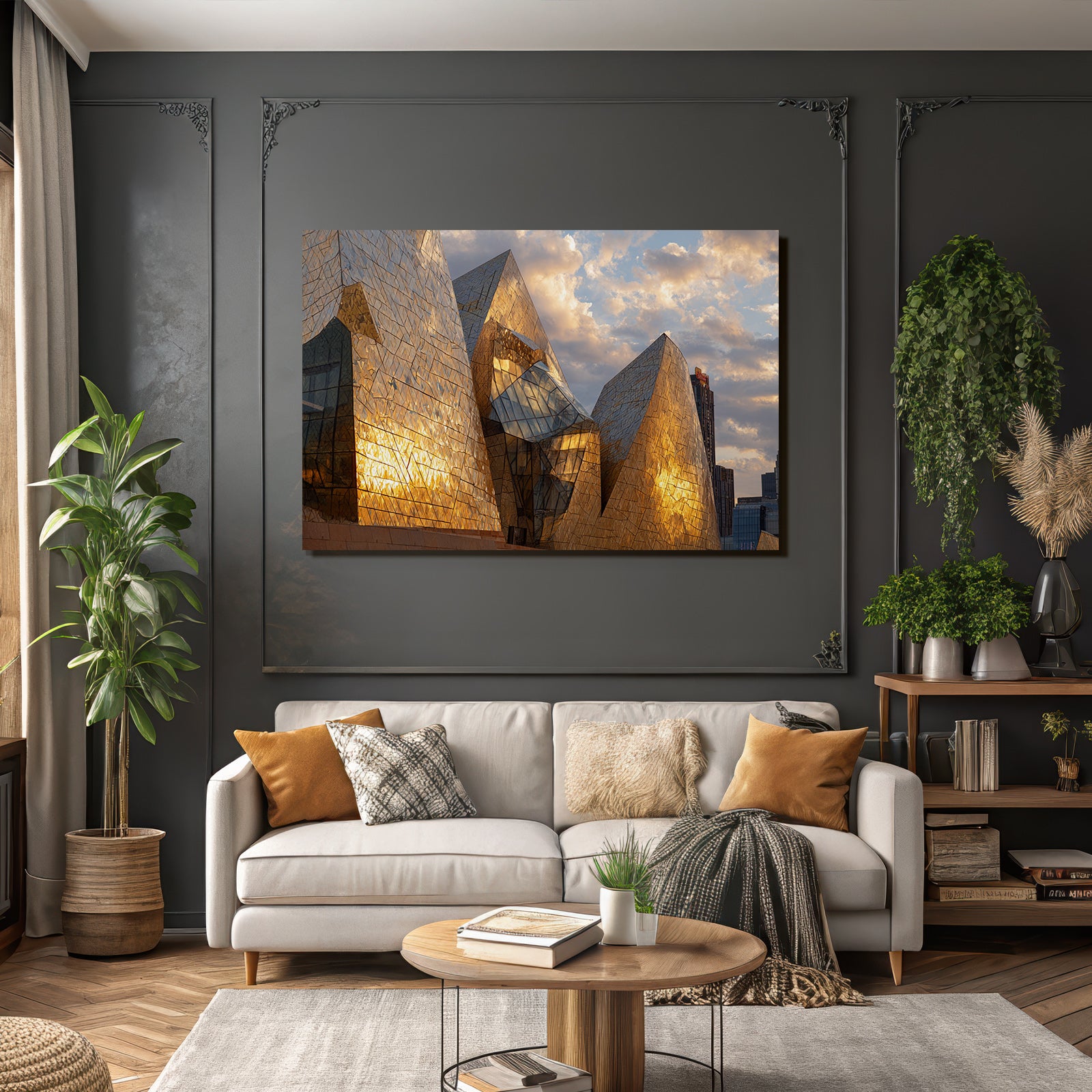 Modern Modern Geometric Shapes Reflective Surfaces