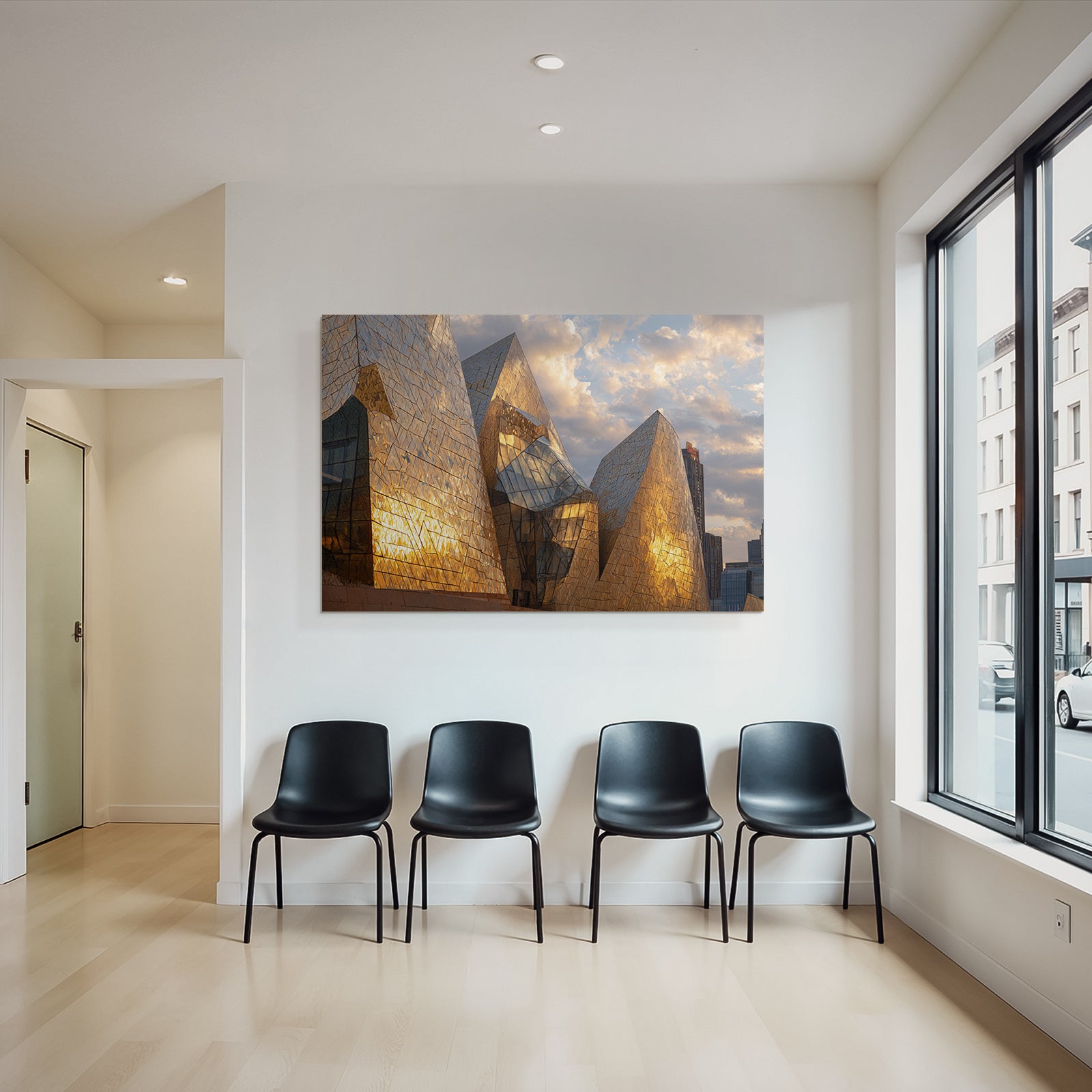 Modern Modern Geometric Shapes Reflective Surfaces