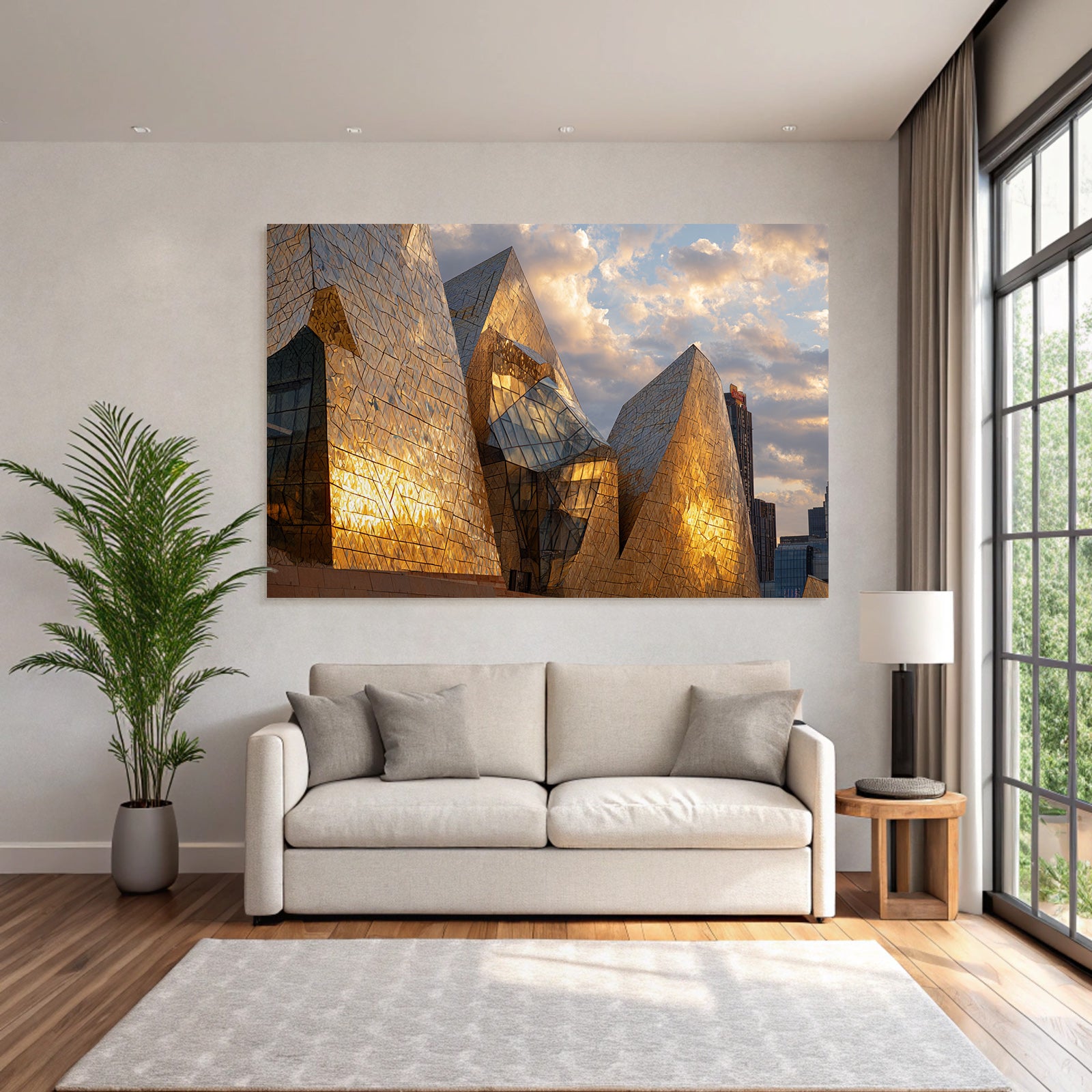 Modern Modern Geometric Shapes Reflective Surfaces