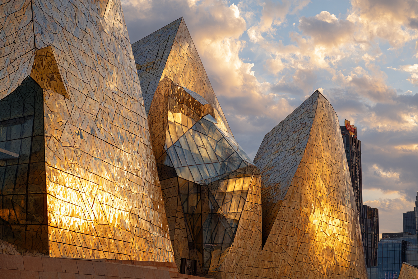 Moderne Moderne Geometrische Formen Reflektierende Oberflächen | Moderne Architektur | Architektur