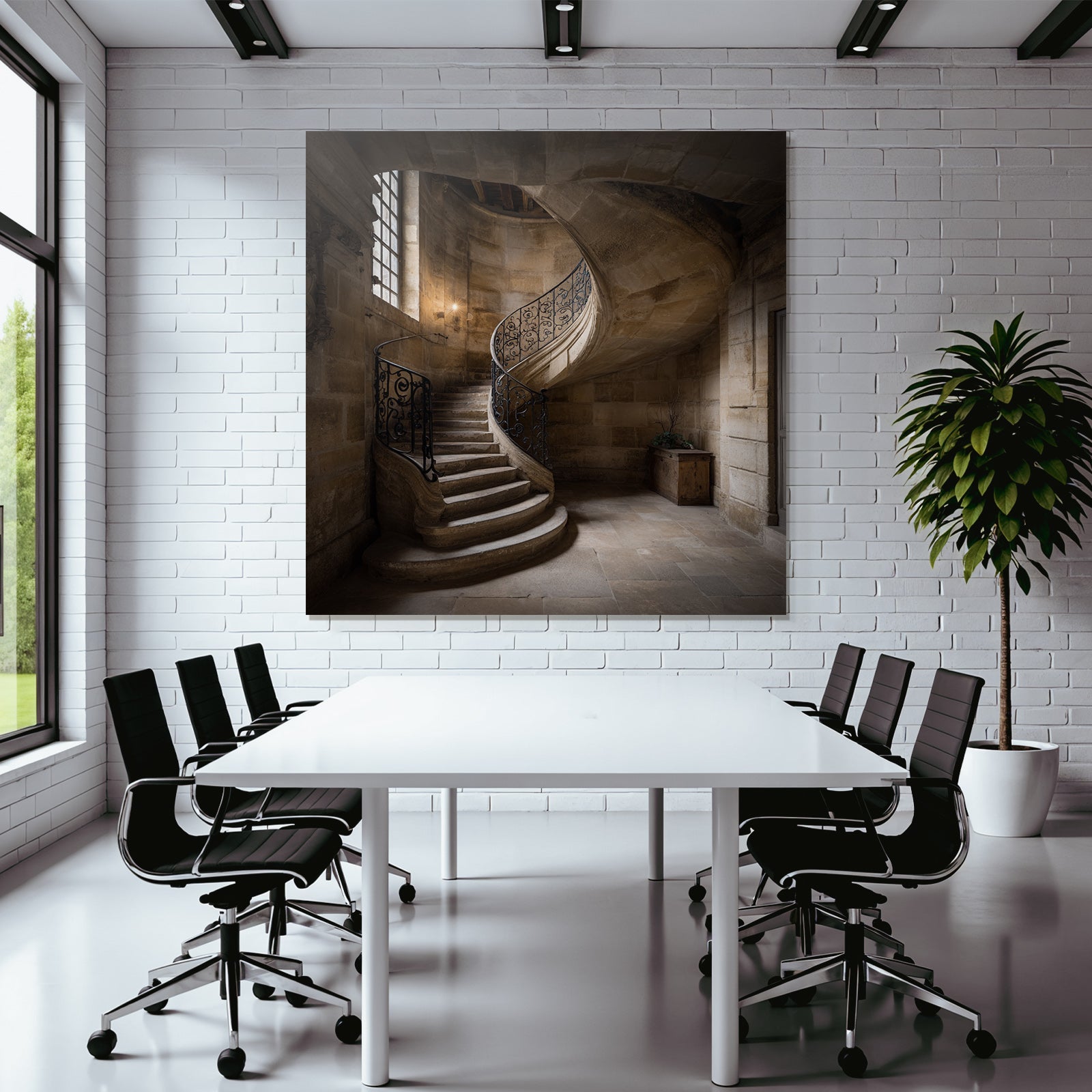 Spiral Staircase Stone Iron Cladding Historic Building