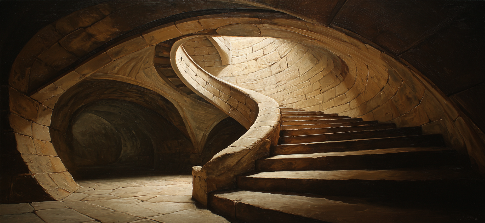 Spiral Stufen In Stone Bauwerk Mit Naturlichem Licht | Tueren Treppen und Tore | Architektur