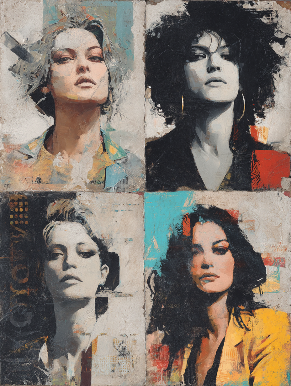 Kuenstlerische Portrait Komposition Frauen Stil Hintergrund | Industrial | Einrichtungsstile