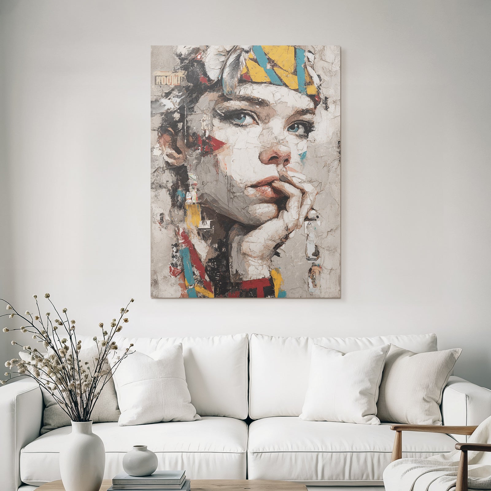Stylisierte Frau Collage Gemischte Medien Portrait