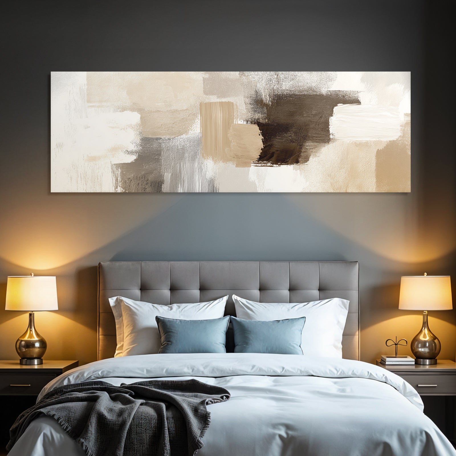 Abstract painting Neutral colors Brushstrokes