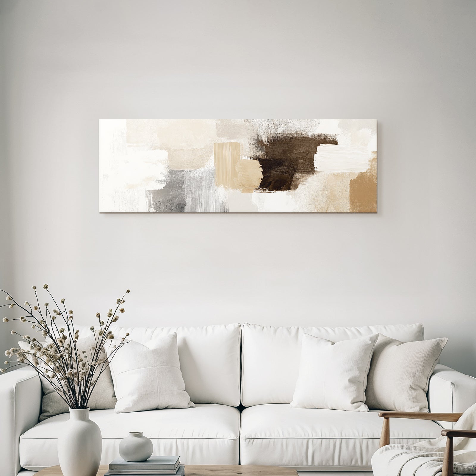 Abstract painting Neutral colors Brushstrokes