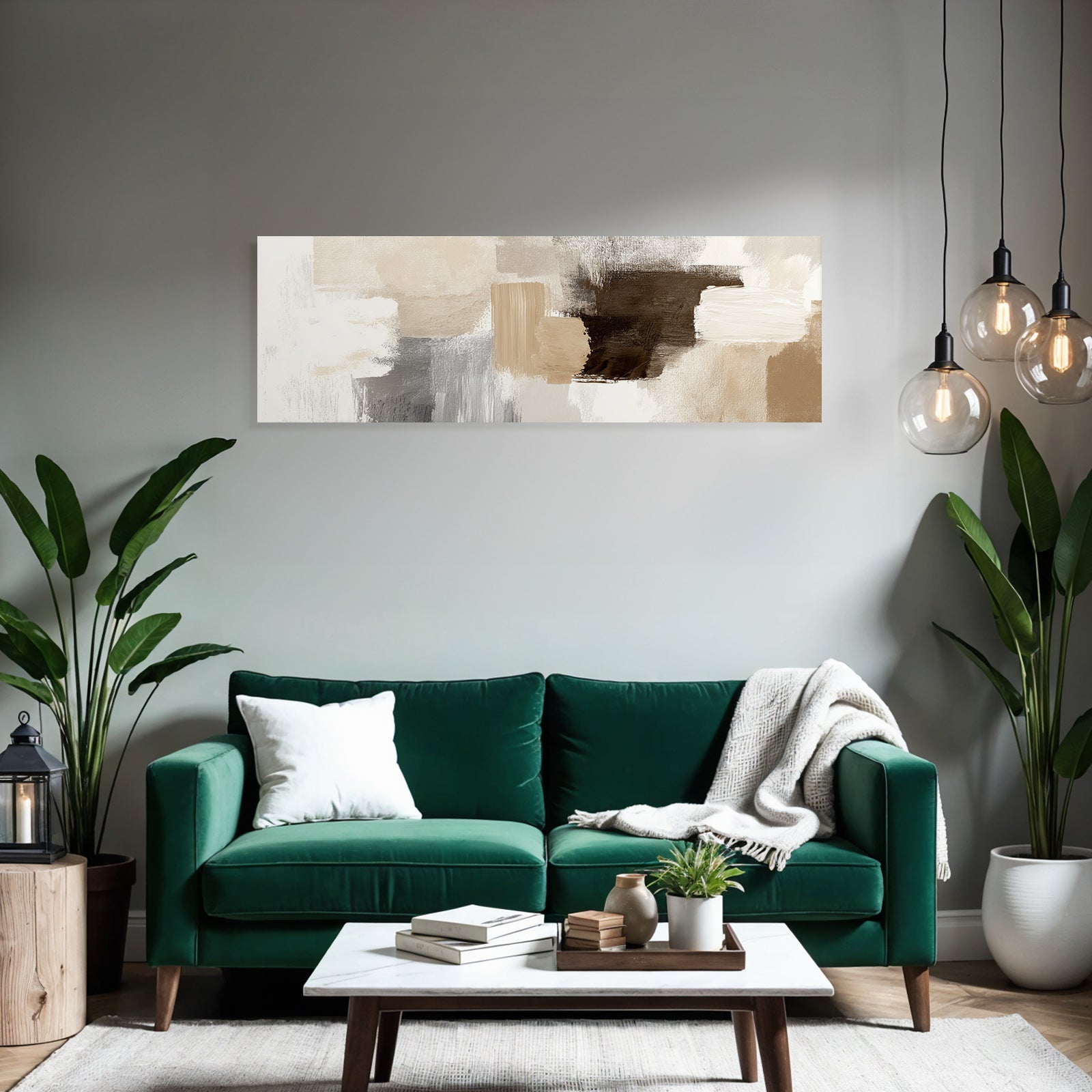 Abstract painting Neutral colors Brushstrokes