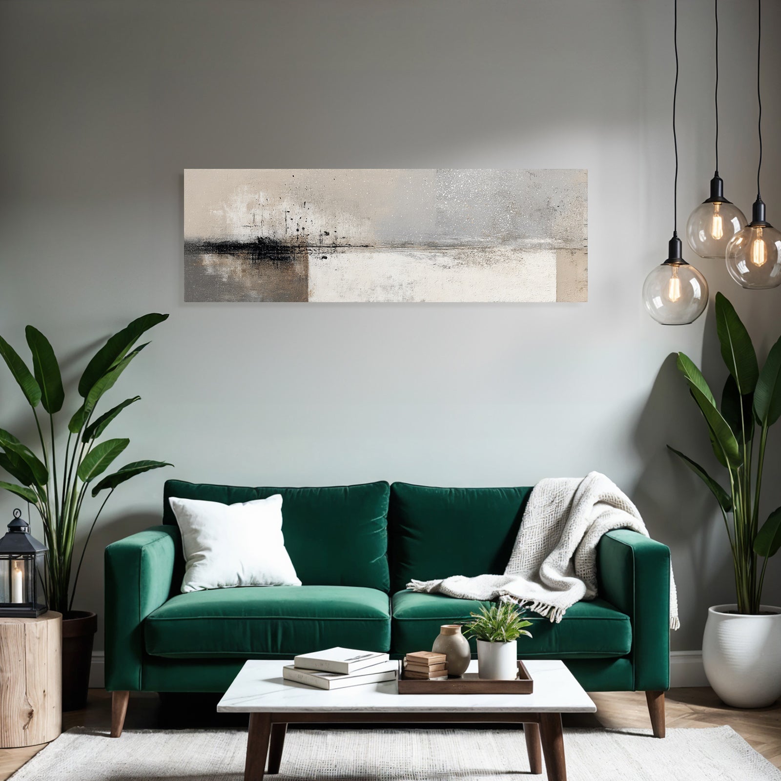 Abstract painting neutral colors textures splashes