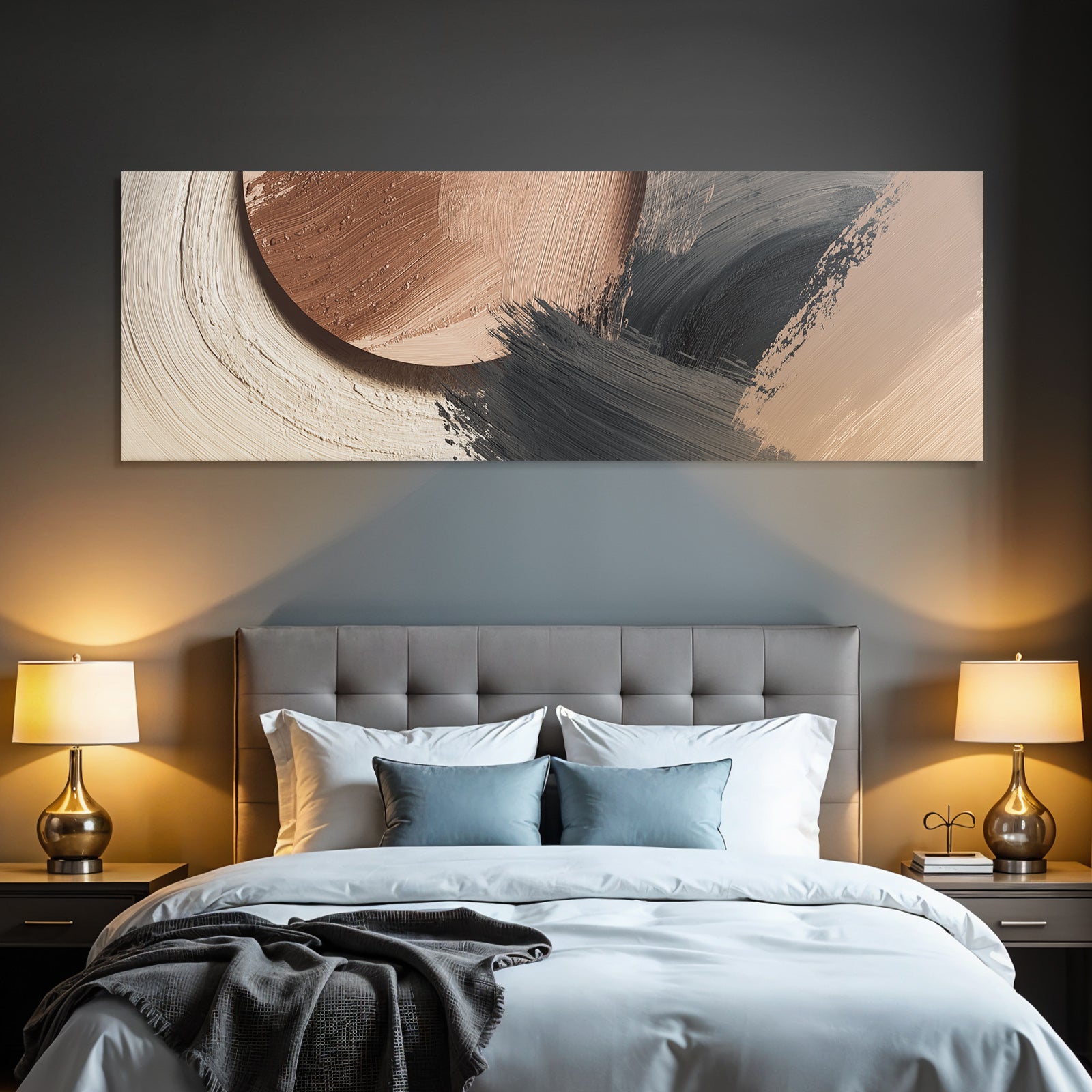 Abstract painting Terracotta Black