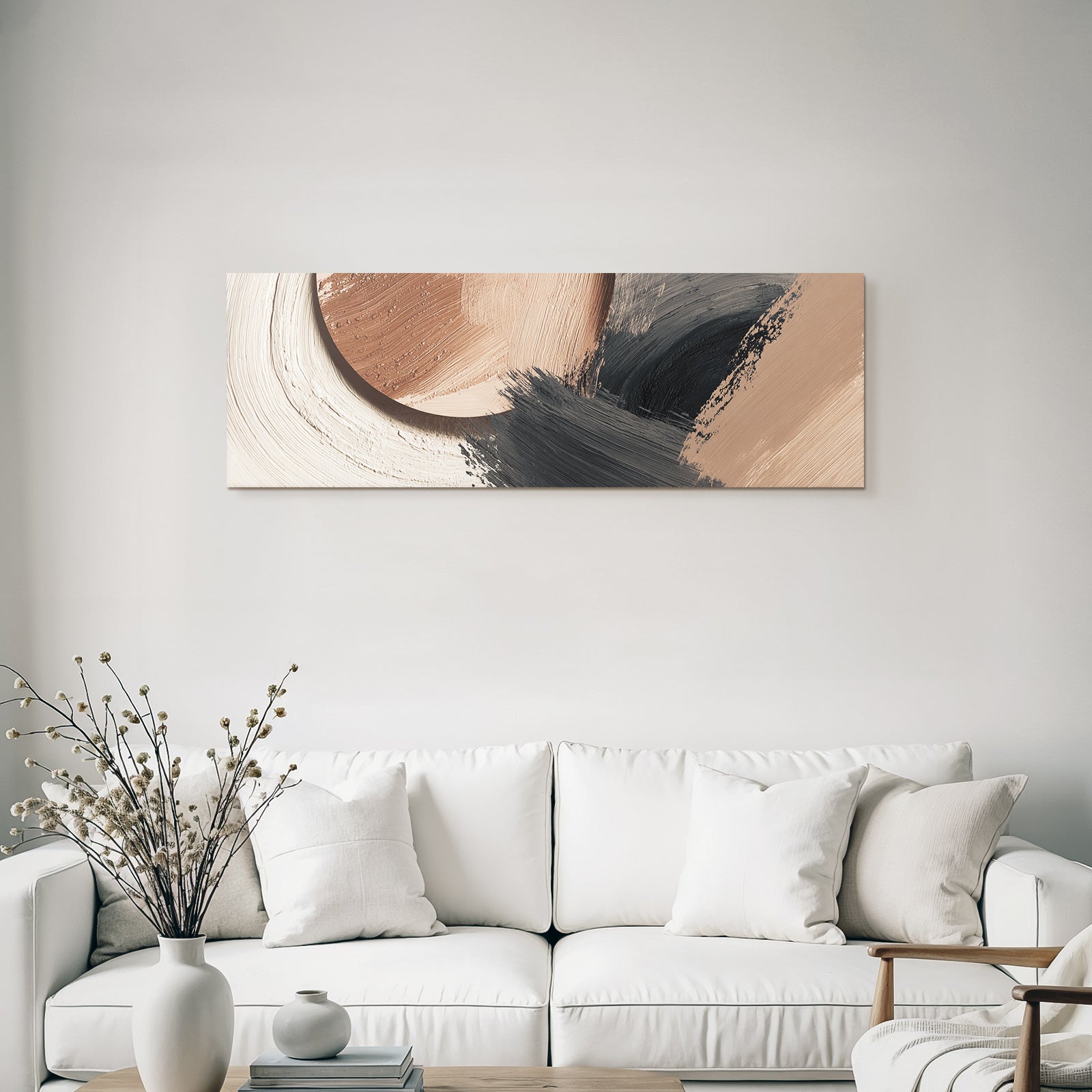 Abstract painting Terracotta Black