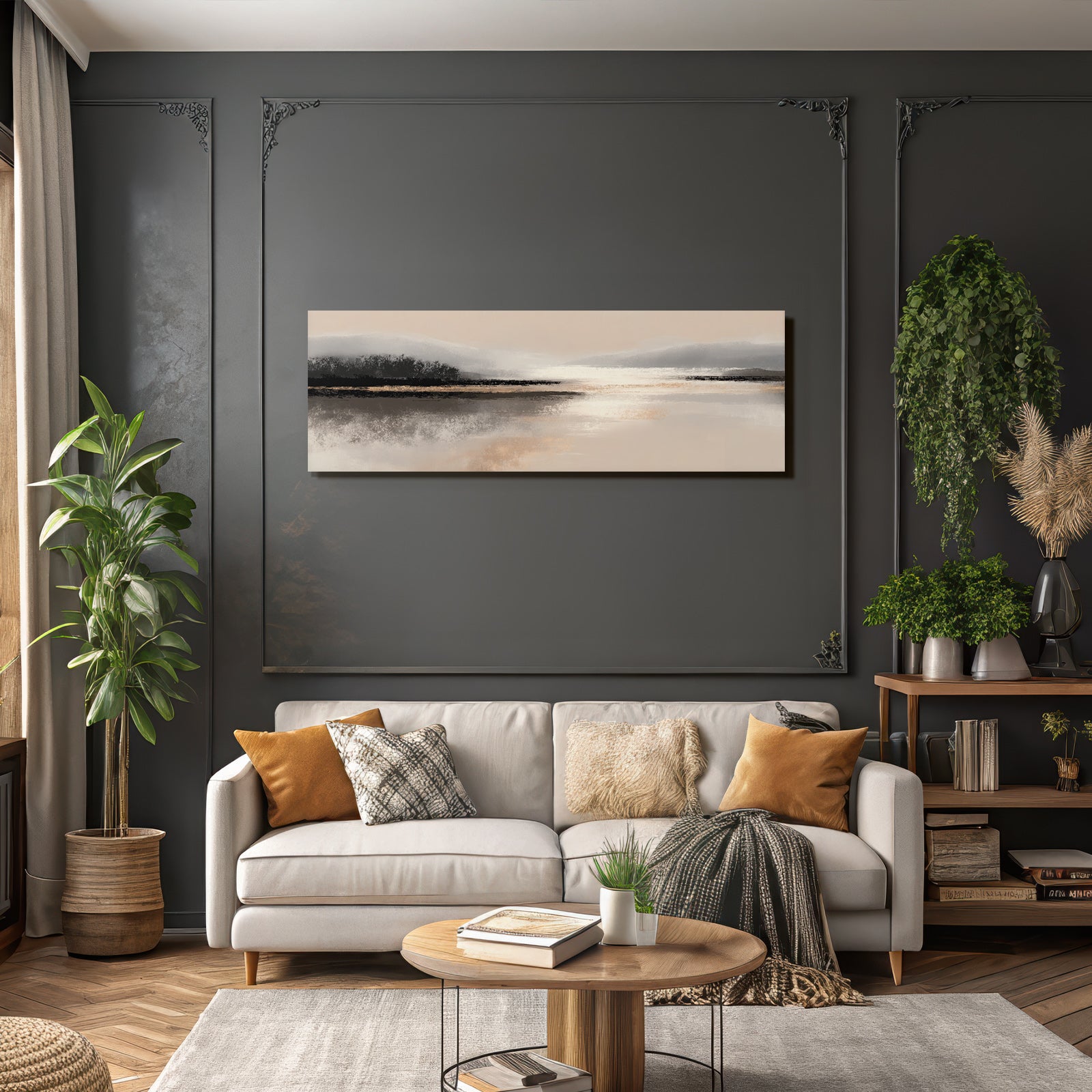 Tranquil Landscape At Sunrise Or Sunset Over Water Aspect Ratio