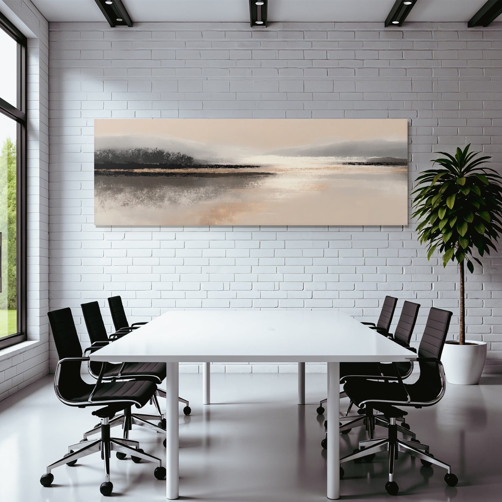 Tranquil Landscape At Sunrise Or Sunset Over Water Aspect Ratio