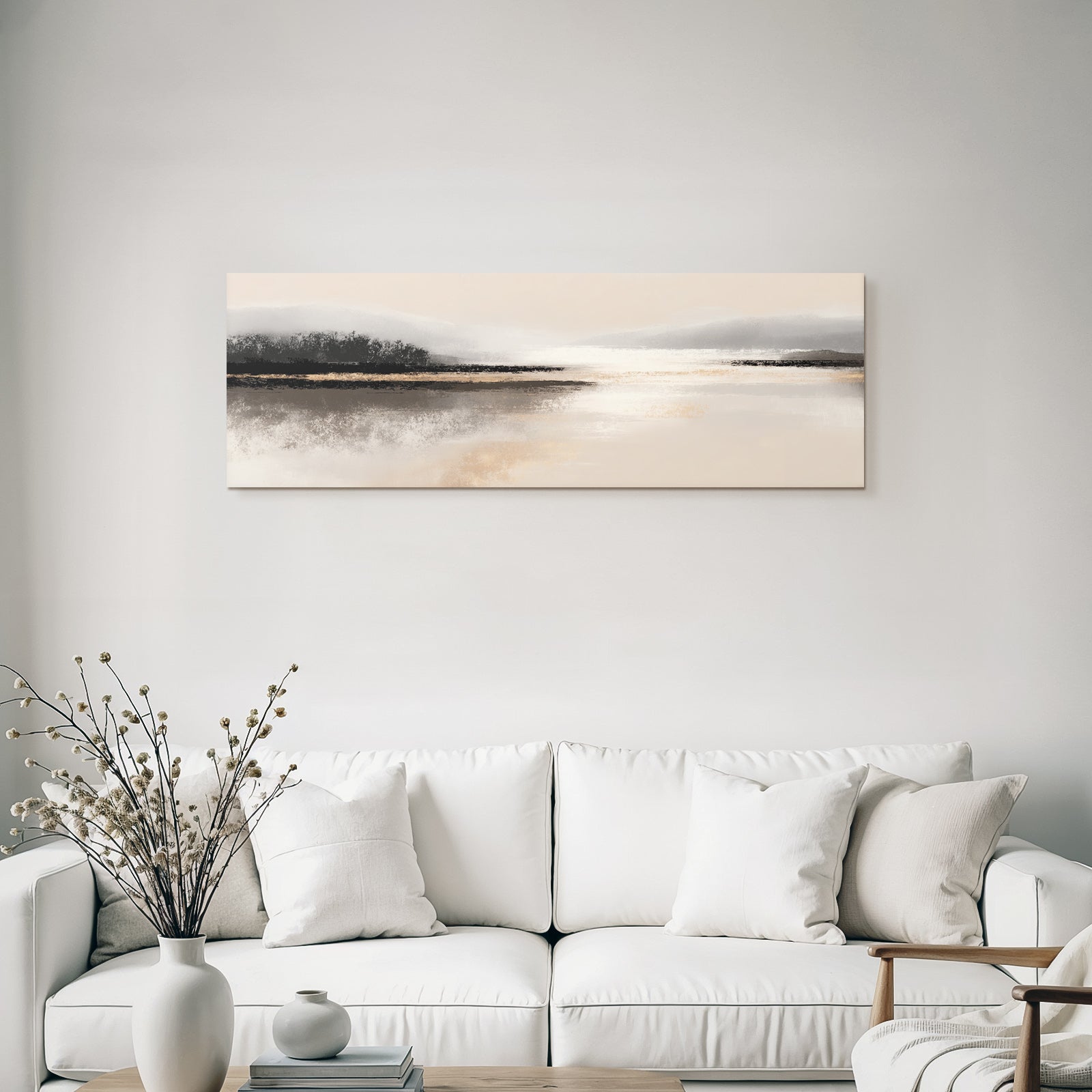 Tranquil Landscape At Sunrise Or Sunset Over Water Aspect Ratio