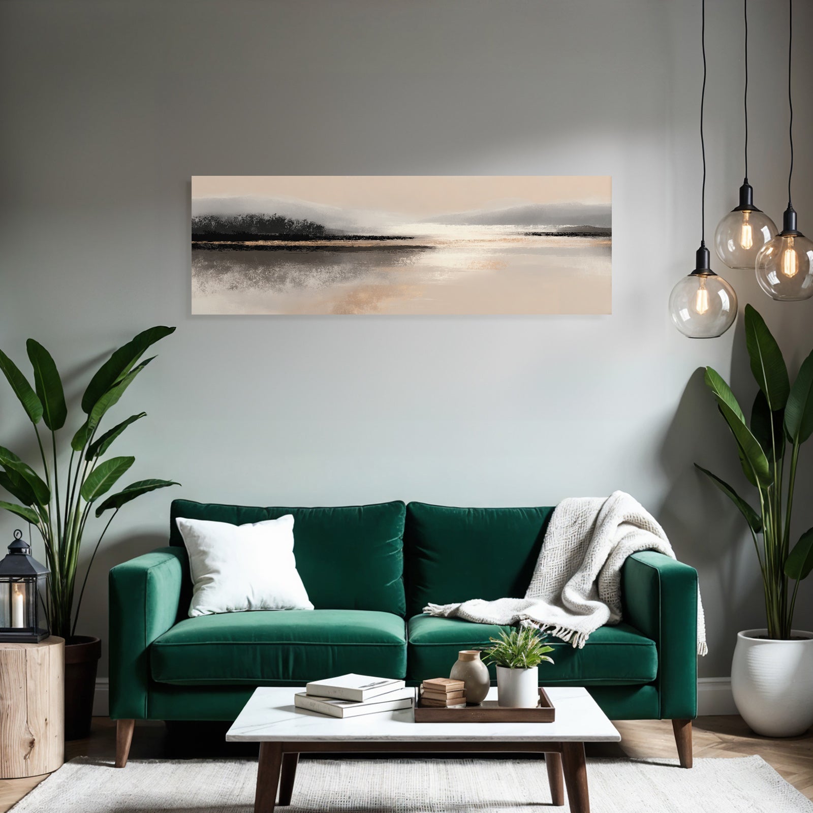 Tranquil Landscape At Sunrise Or Sunset Over Water Aspect Ratio