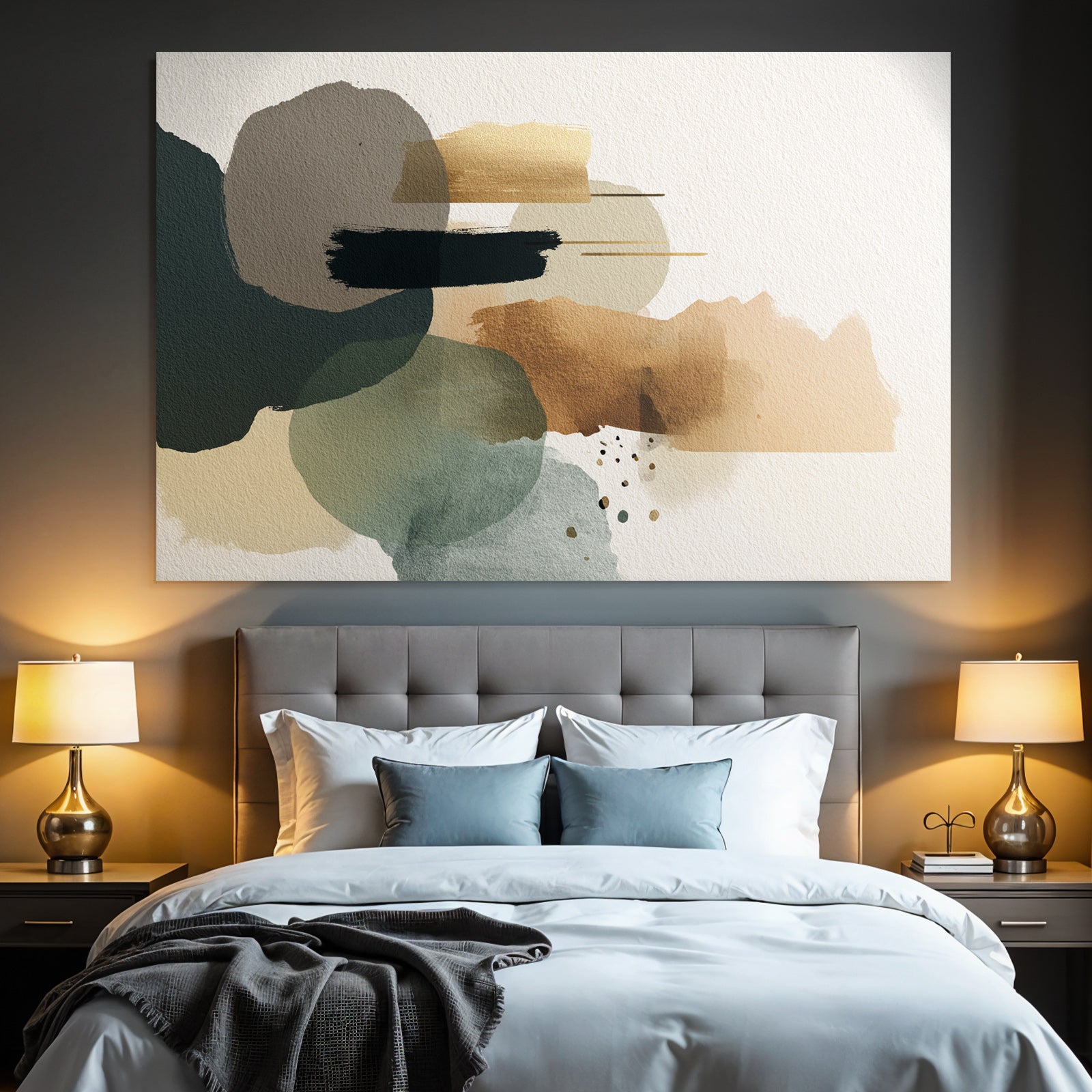 Abstract Art Muted Colors Shapes Texture