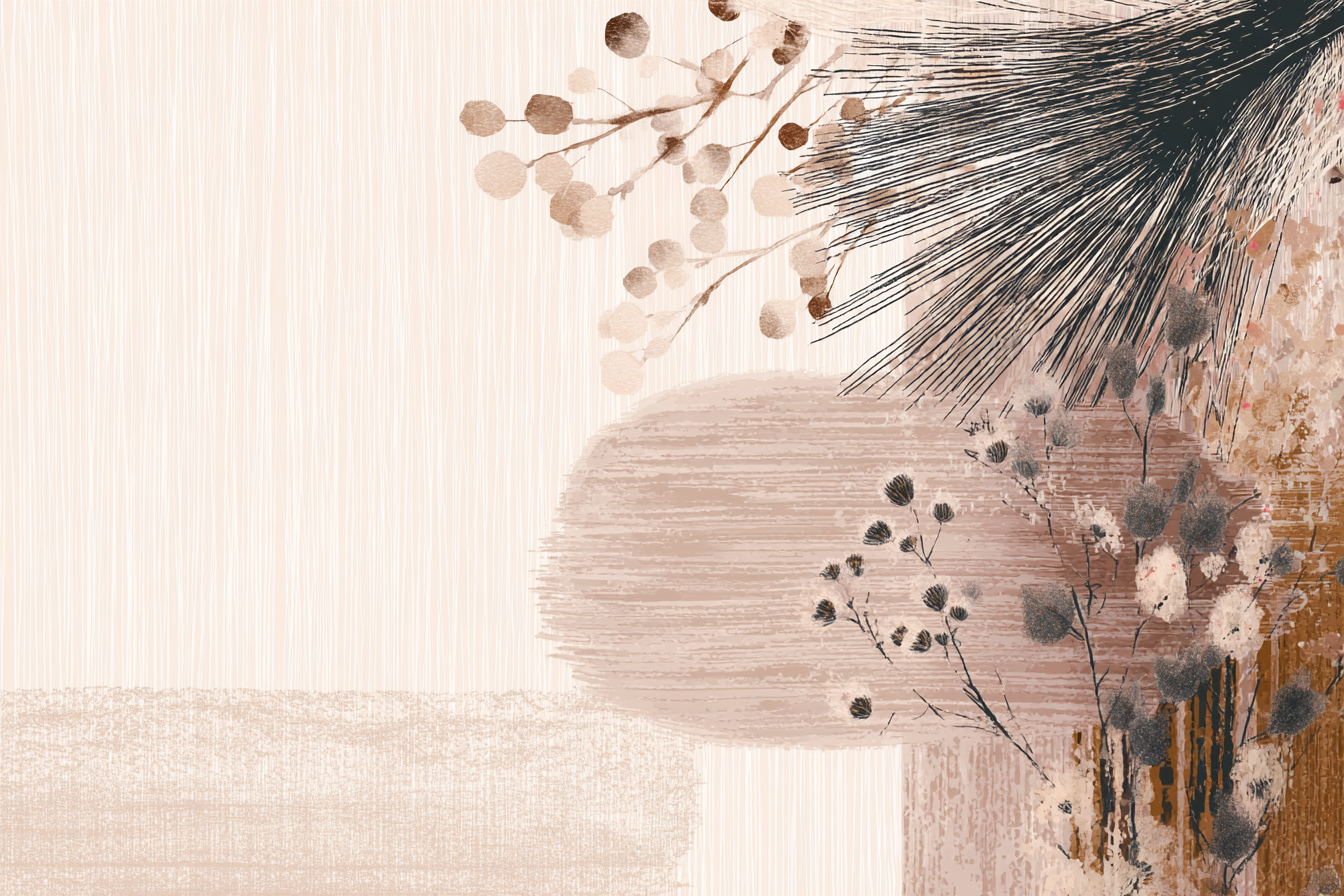 Abstract Design Soft Colors Botanical Elements Aspect Ratio | Japandi | Einrichtungsstile