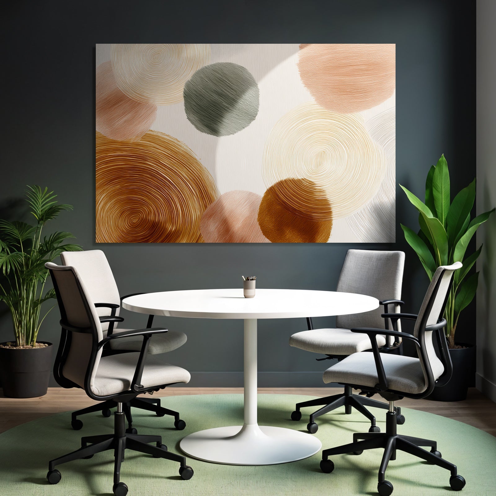 Abstract Design Swirl Circles Light Background Brushstroke Texture