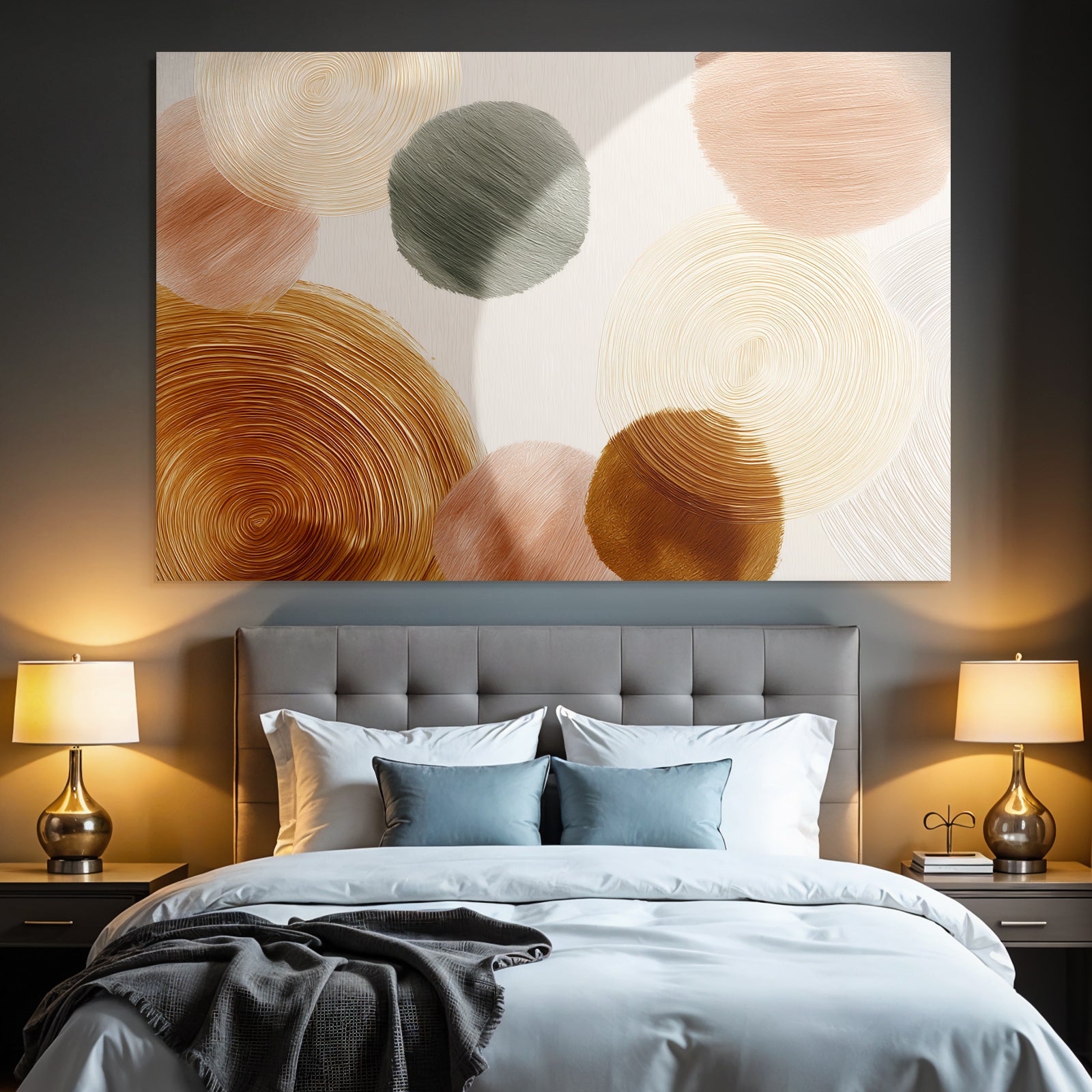 Abstract Design Swirl Circles Light Background Brushstroke Texture