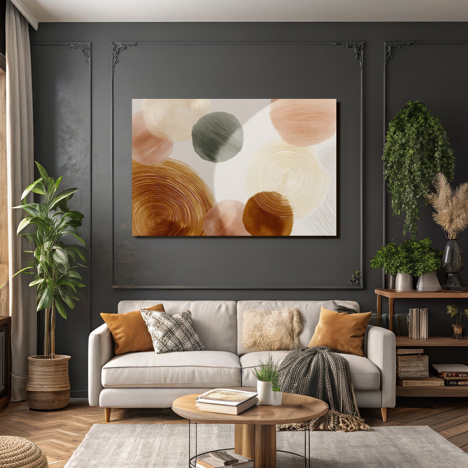 Abstract Design Swirl Circles Light Background Brushstroke Texture