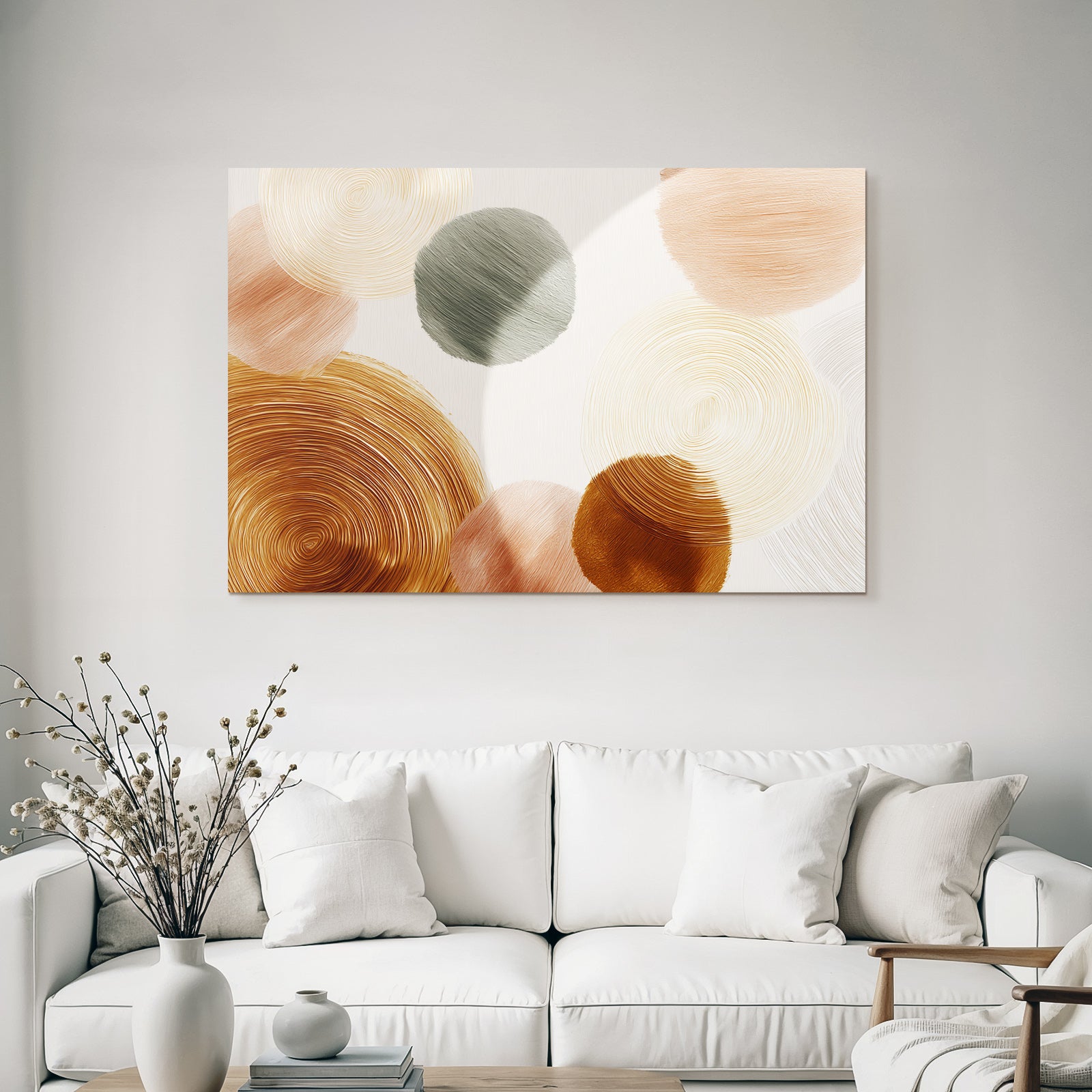 Abstract Design Swirl Circles Light Background Brushstroke Texture
