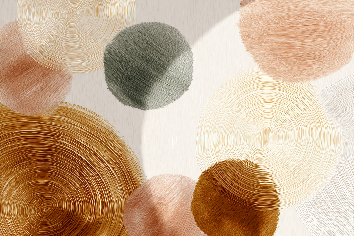 Abstract Design Swirl Circles Light Background Brushstroke Texture | Japandi | Einrichtungsstile