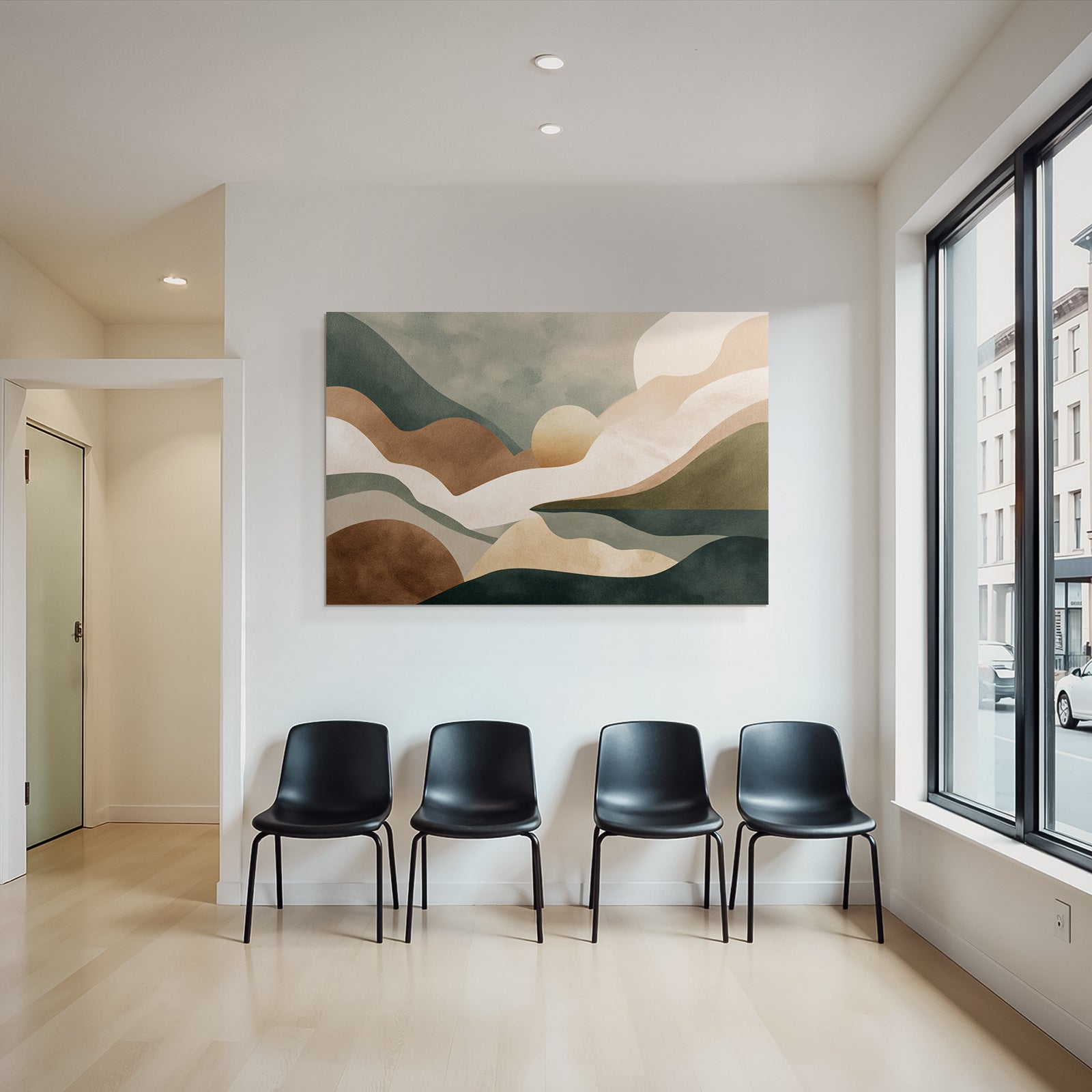 Abstract Illustration Wavy Forms Earthy Colors Landscapes Natural Elements