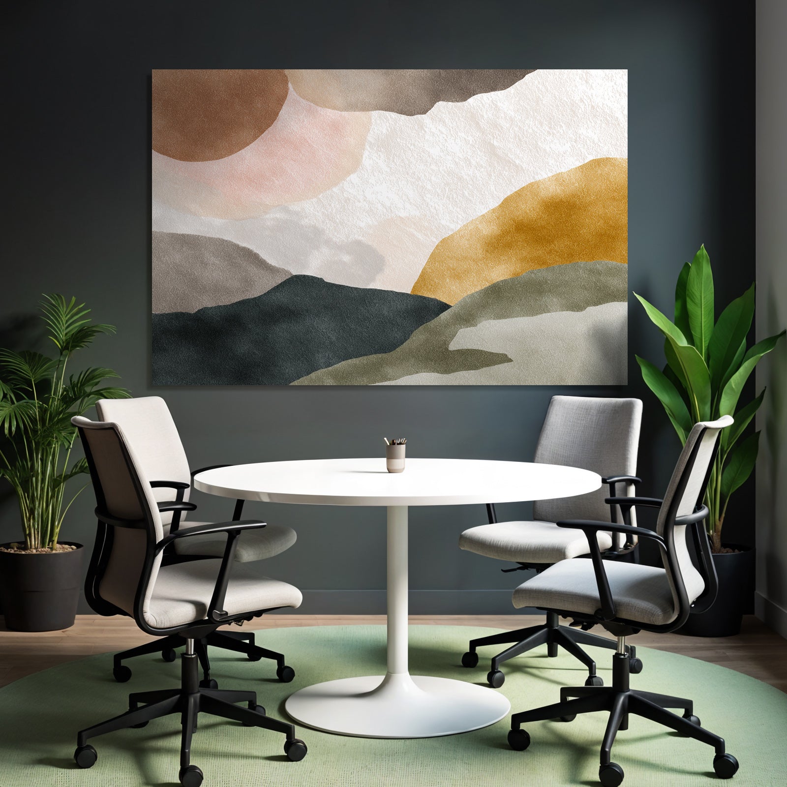 Abstracte Kunst Organische Formen Erdfarben