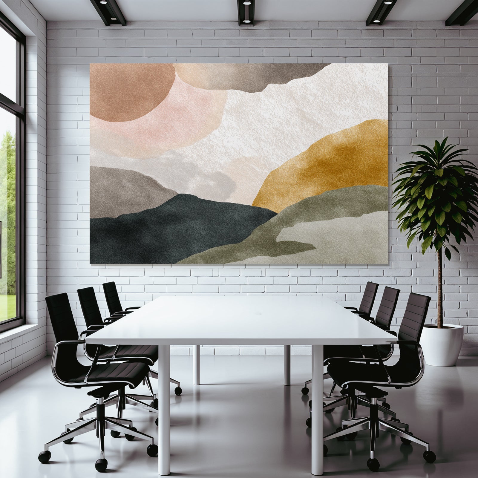 Abstracte Kunst Organische Formen Erdfarben