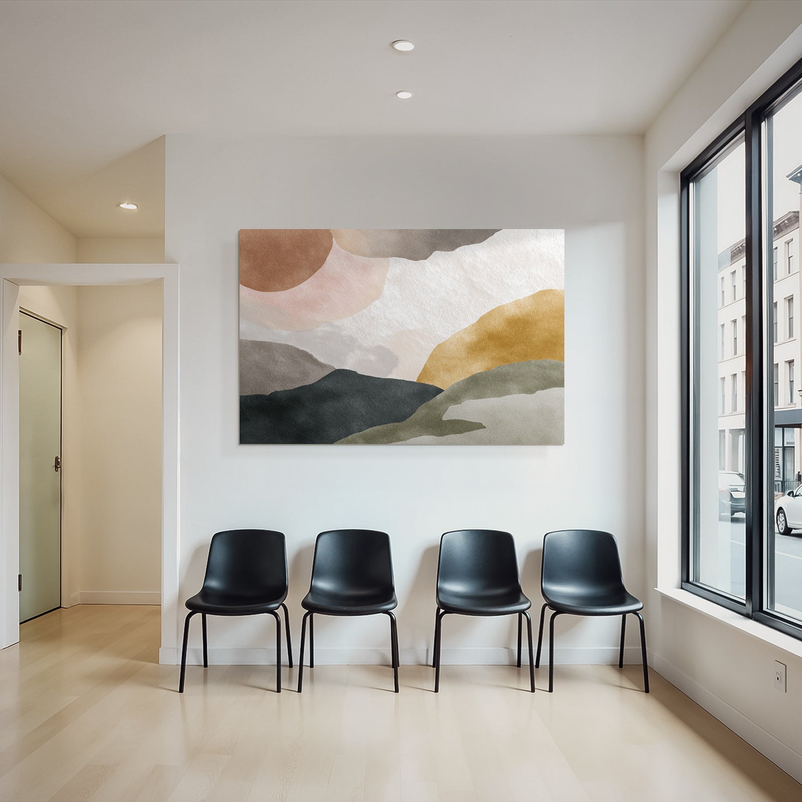 Abstracte Kunst Organische Formen Erdfarben