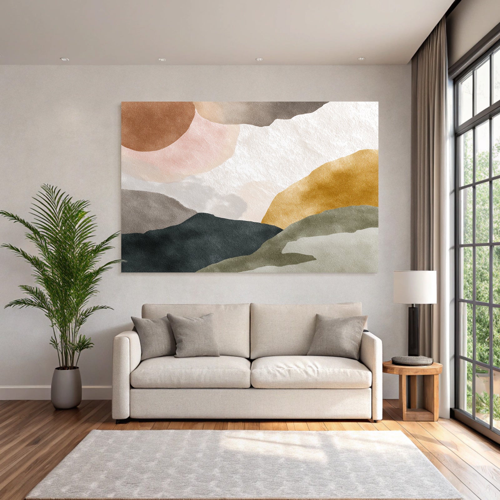 Abstracte Kunst Organische Formen Erdfarben