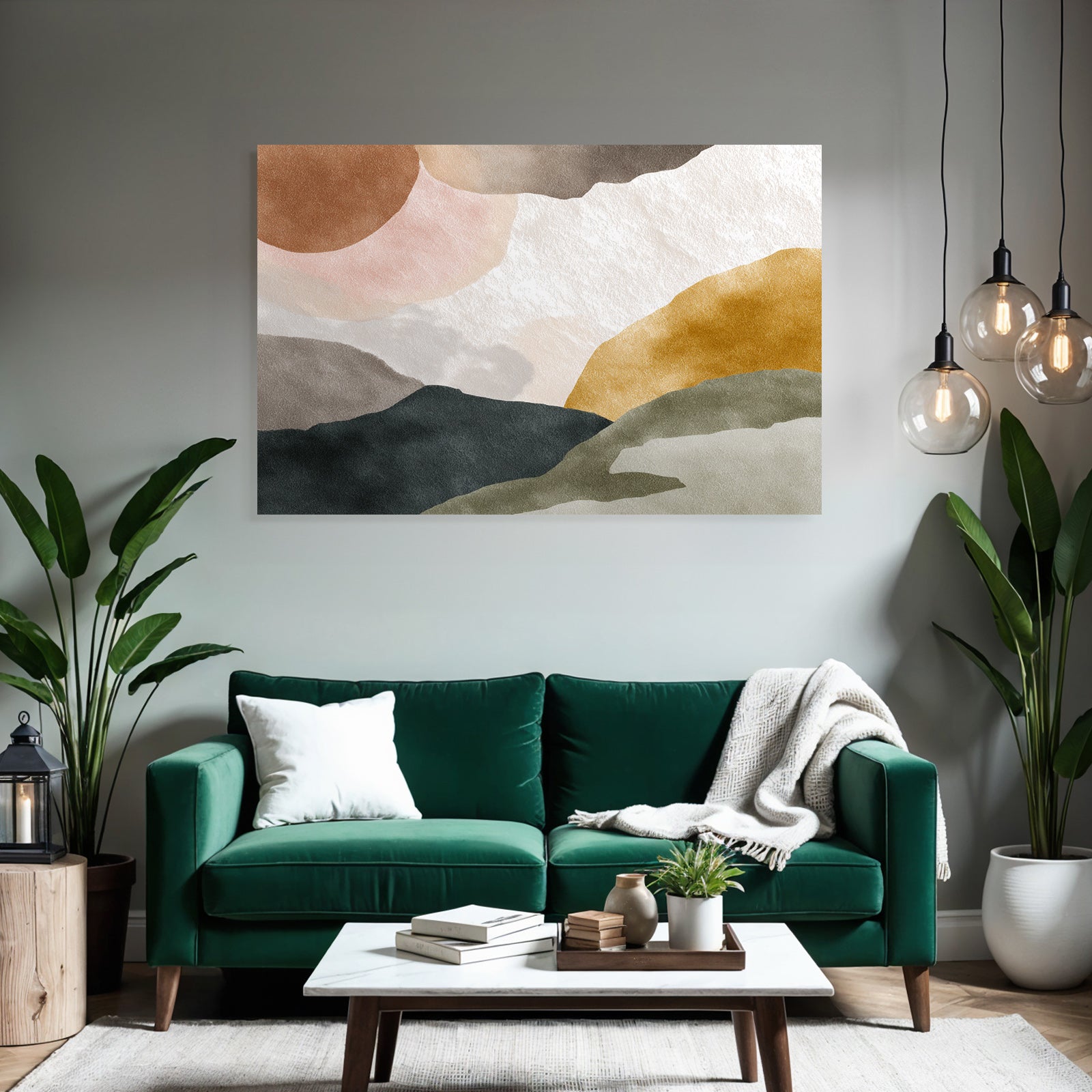 Abstracte Kunst Organische Formen Erdfarben