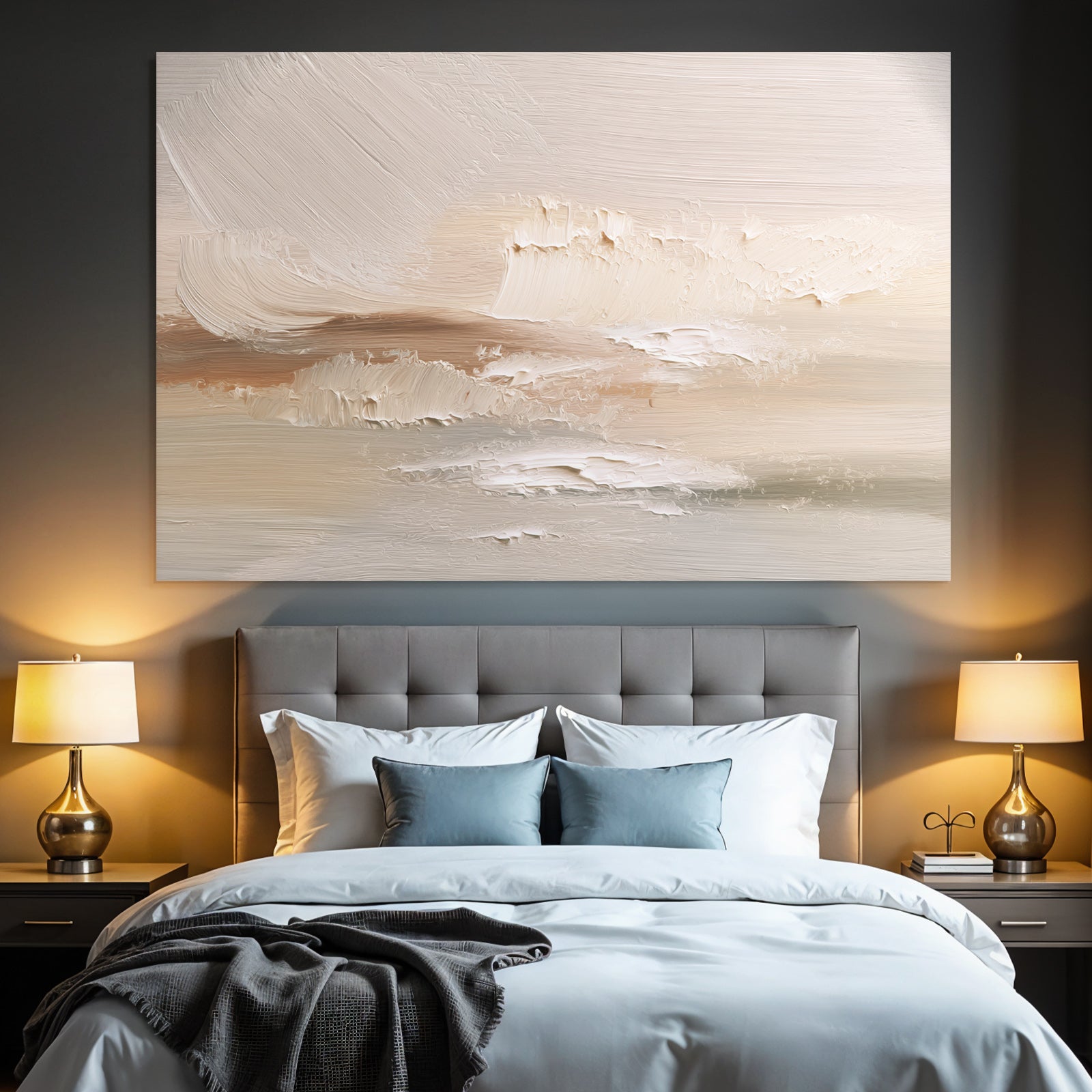 Abstrakte Darstellung Sanfte Farben Landschaft Meereslandschaft