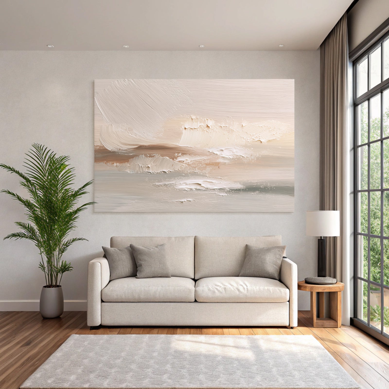 Abstrakte Darstellung Sanfte Farben Landschaft Meereslandschaft