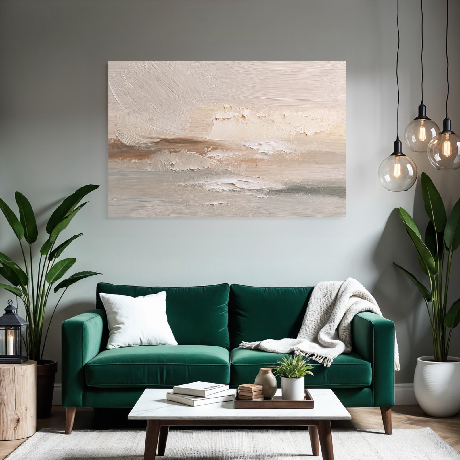 Abstrakte Darstellung Sanfte Farben Landschaft Meereslandschaft