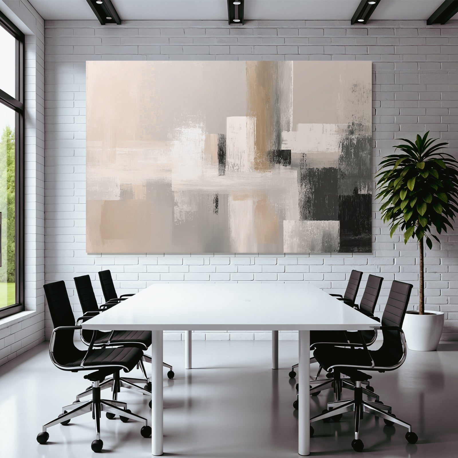 Abstrakte Kunst Bild Mit Sanften Farben Und Pinselstrichen