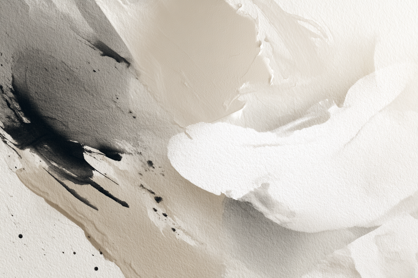 Abstrakte Kunst Sanfte Streifen Schwarz Grau Beige Fluessige Texturen | Japandi | Einrichtungsstile