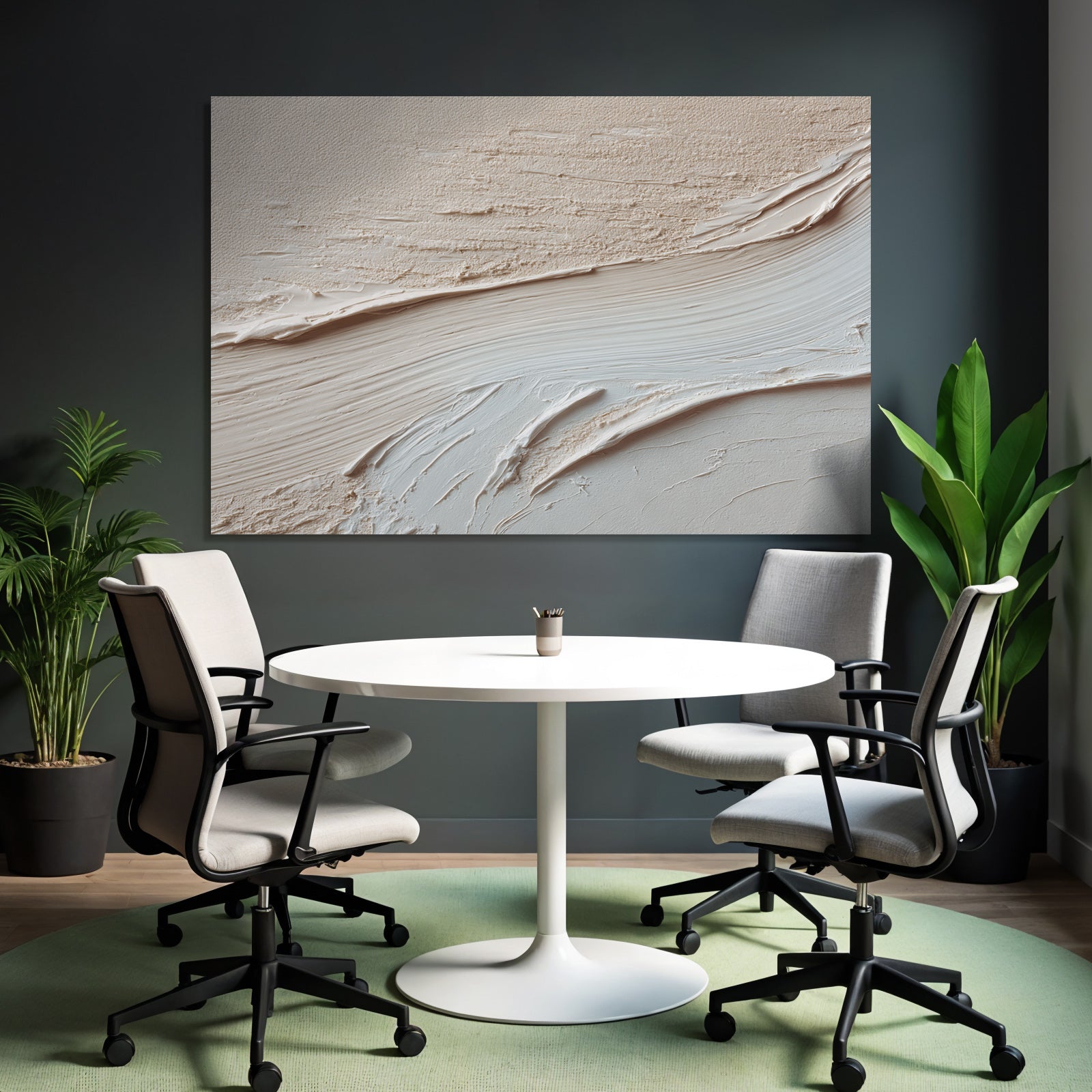 Abstrakte Texturierte Farbe Beige Weiss