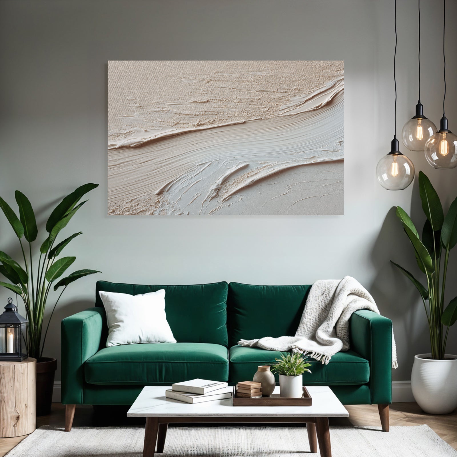 Abstrakte Texturierte Farbe Beige Weiss