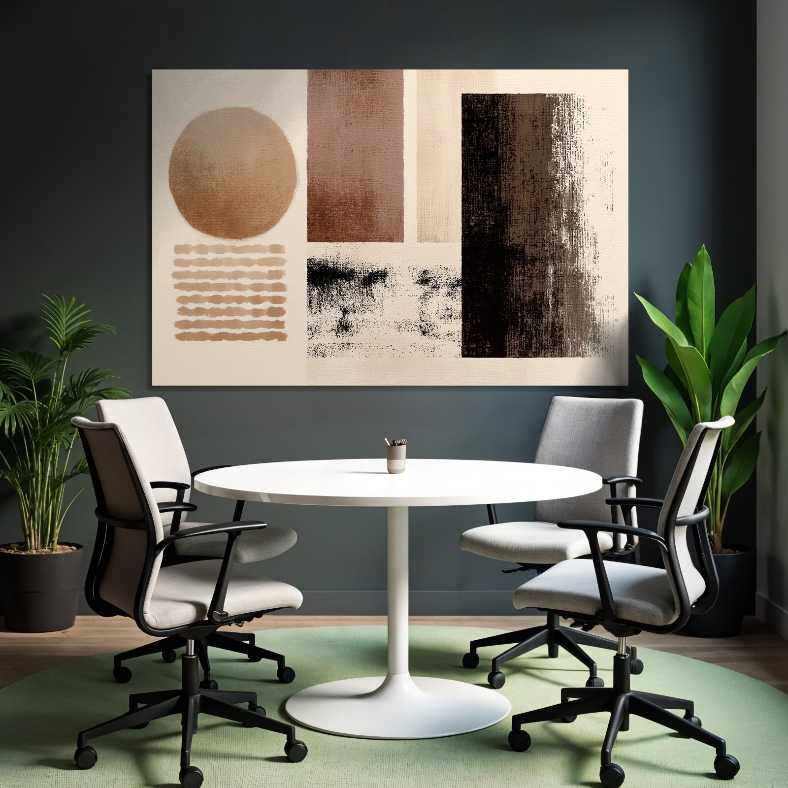 Abstract Composition Earthy Colors Shapes Textures