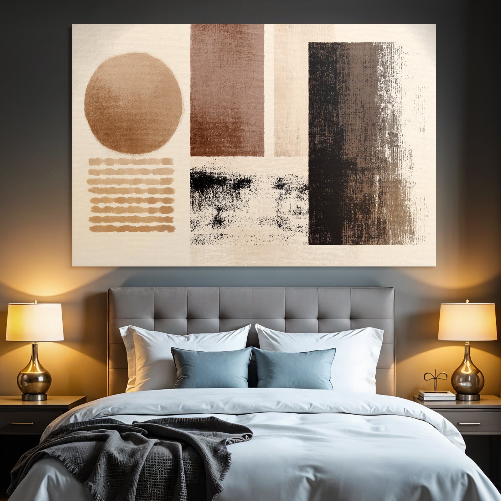 Abstract Composition Earthy Colors Shapes Textures
