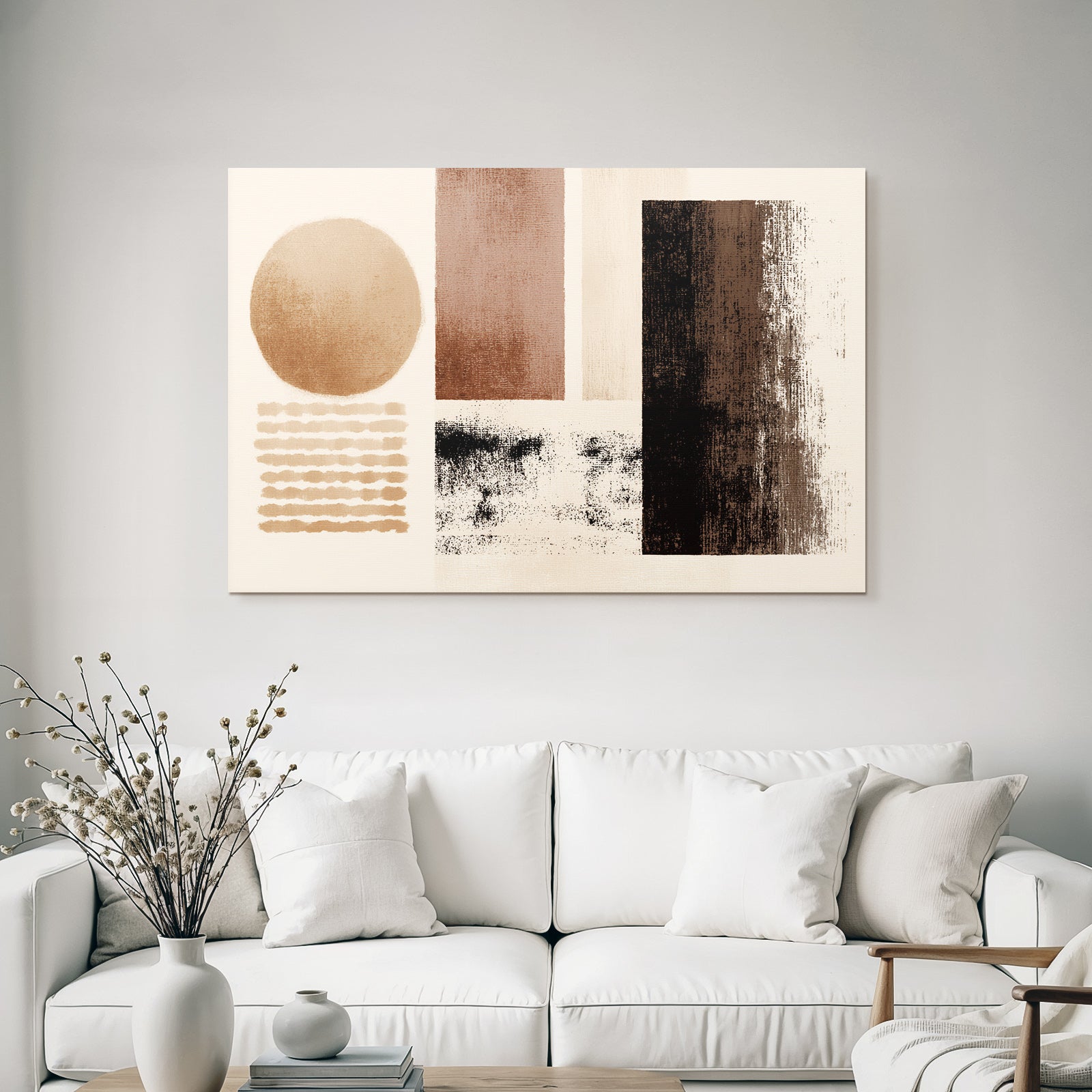 Abstract Composition Earthy Colors Shapes Textures