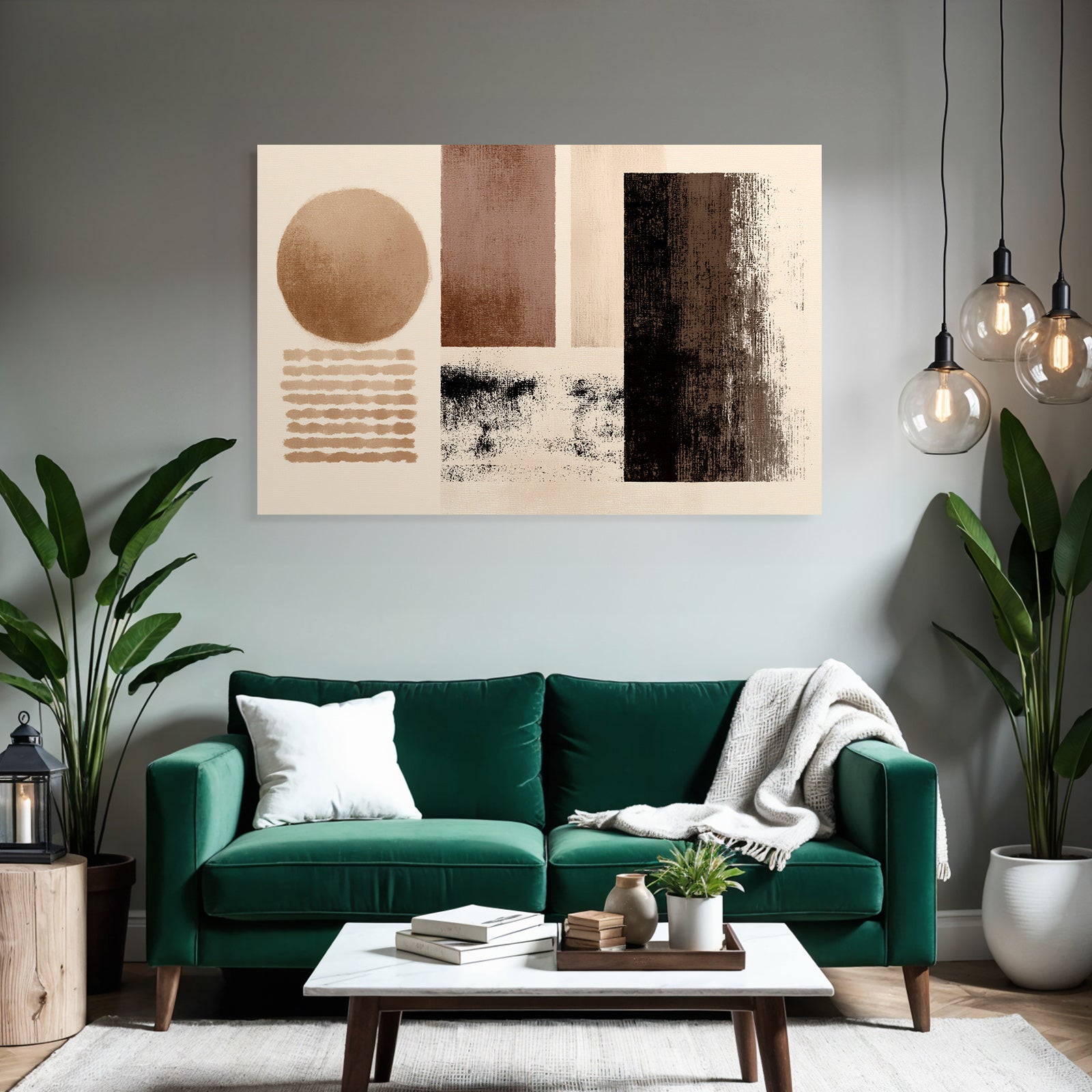 Abstract Composition Earthy Colors Shapes Textures