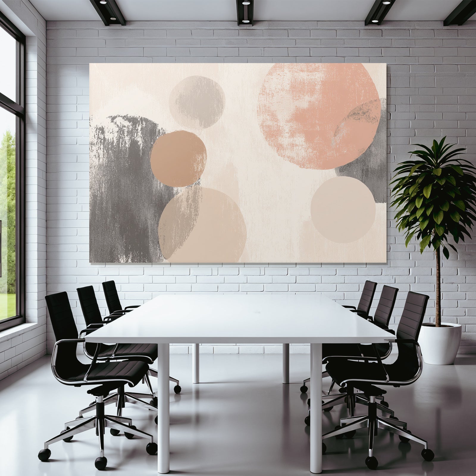 Abstract design circles on textured background